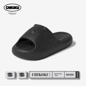 Cream Bear Slides - Black Pearl