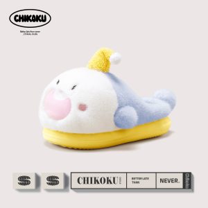 Sharkie Hood Slippers - Blue